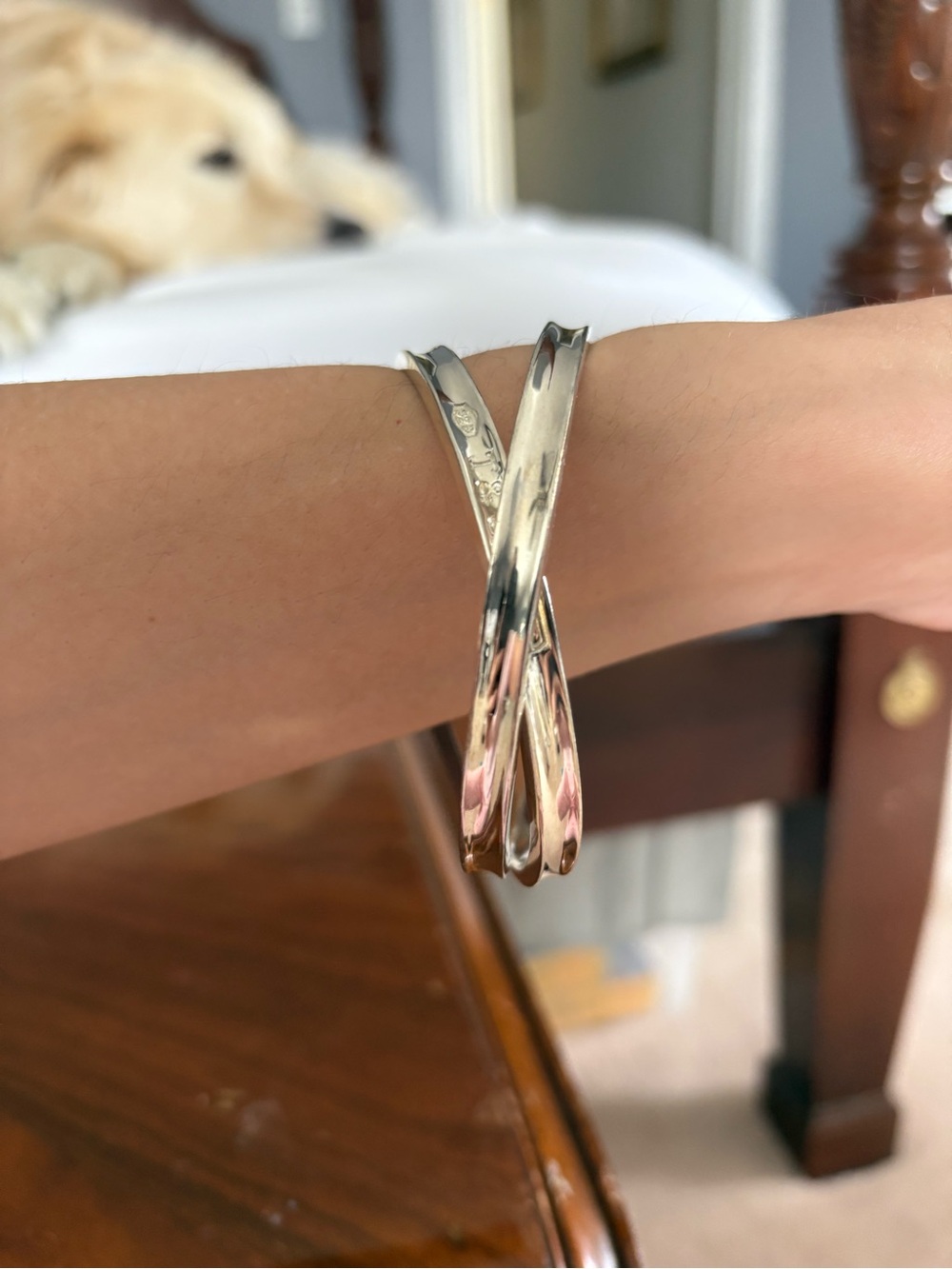 Vintage Tiffany Linked Silver Bangles